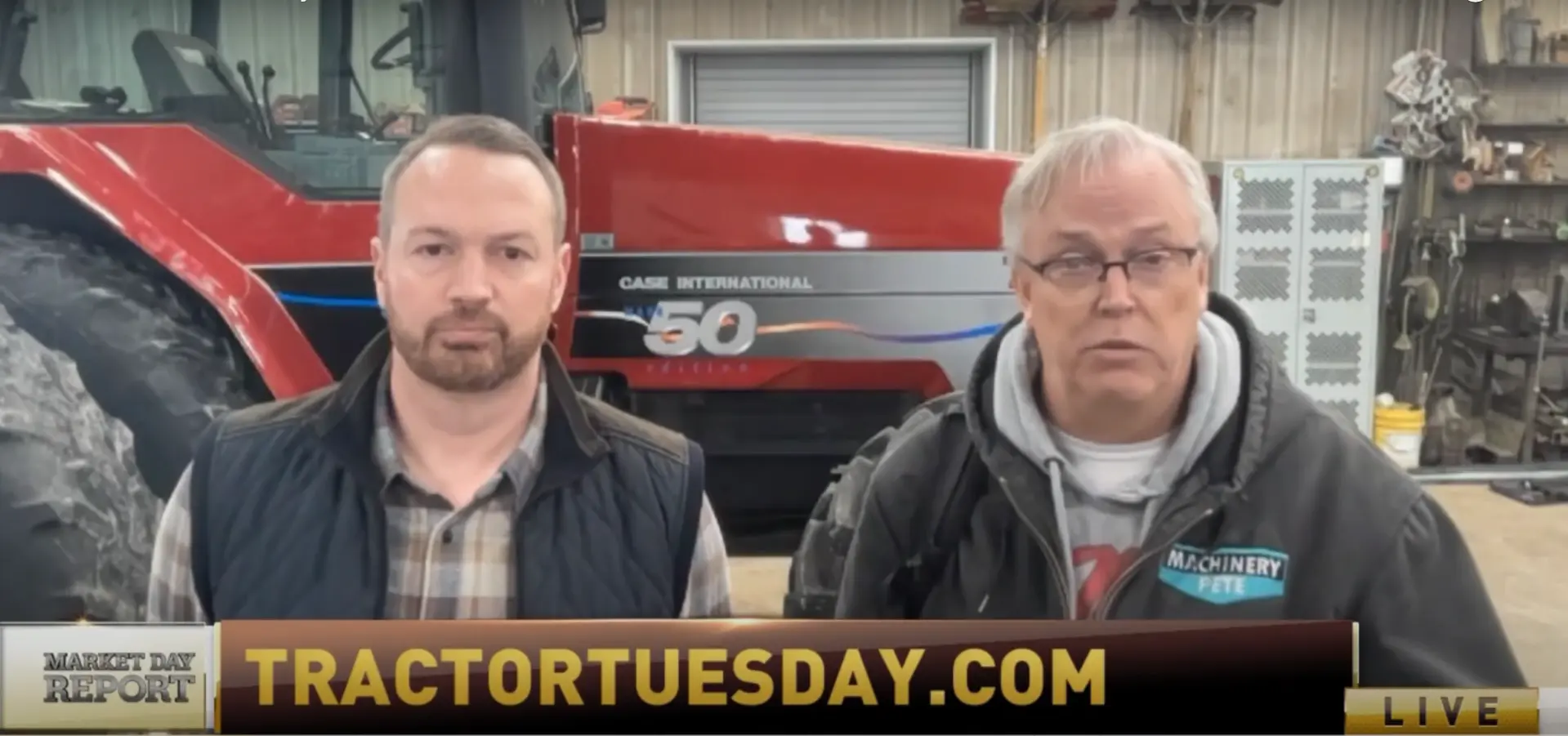Zach Bosle & Machinery Pete Visit Case IH 7240 Mark 50